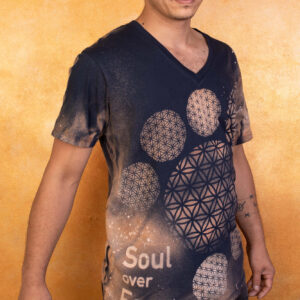 Flower of life t shirt met quote